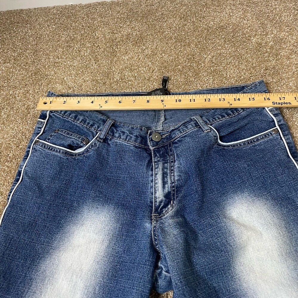 Sebo Paris wide leg mid/low rise white leg detailing piping on waist/legs sSZ 13 - Picture 6 of 11